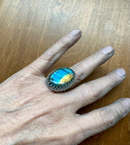 Labradorite Sterling Silver Statement RING SIZED TO ORDER.    $75