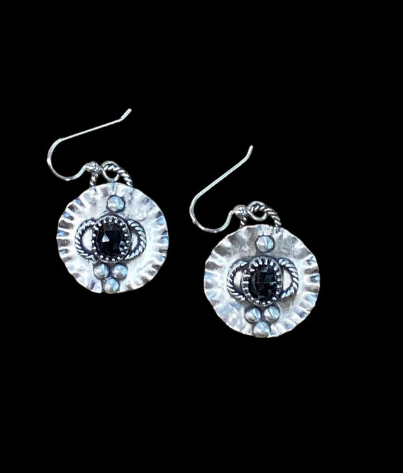 Onyx sterling silver earrings.   $40