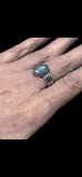 Aquamarine Sterling Silver RING SIZED TO ORDER     $55