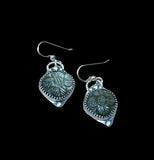 Carved Golden Obsidian Sterling silver earrings.        $45