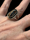 Fossilized Wooly Mammoth Tooth Sterling Silver Ring SIZED TO ORDER.    $60