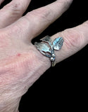 Sterling Silver Leaf Band RING SIZED TO ORDER.  $55