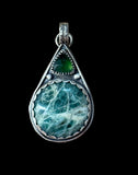 Turkish Green Opal and Aventurine sterling silver pendant      $65