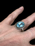 Blue Topaz Sterling Silver Ring SIZED TO ORDER.     $55