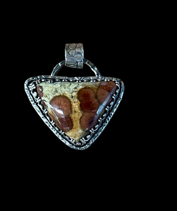 Peanut Obsidian Heart Pendant