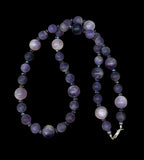 Matte Finish Amethyst and petite crystal 20” necklace.     $35