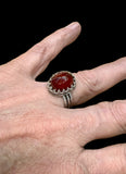 Garnet Sterling Silver Ring. SIZED TO ORDER    $50