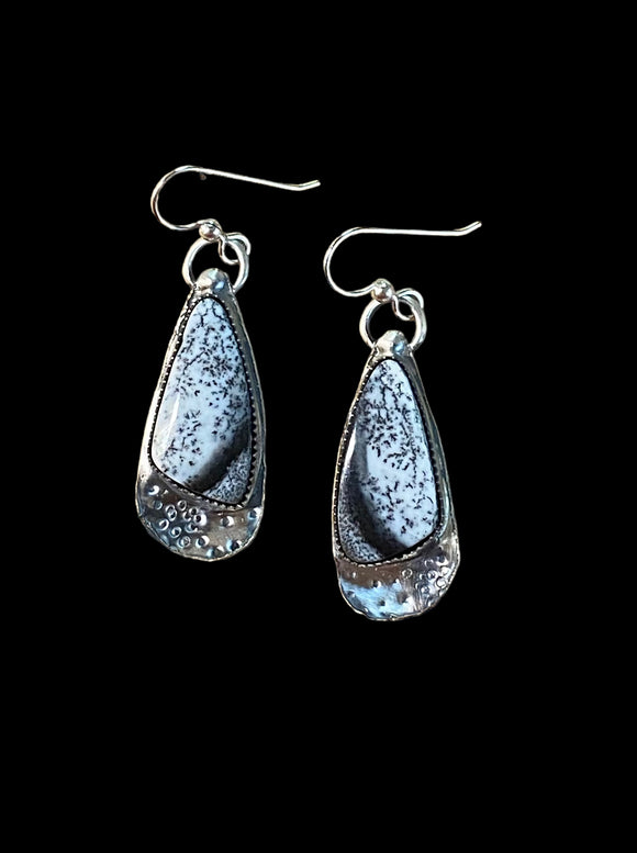 Dendritic Opal Sterling Silver Earrings.   $40