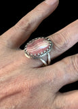 Rhodochrosite Sterling Silver Ring SIZED TO ORDER.    $50