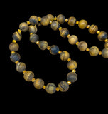 Tiger Eye and Crystal Spacer gemstone beaded  20” necklace.      $40
