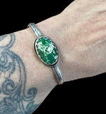 Lucin Variscite Sterling Silver Cuff Bracelet