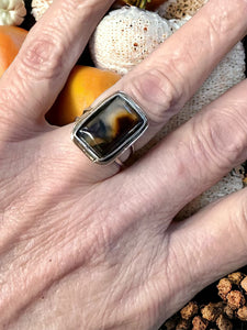 Montana Agate Sterling and gold filled RING SIZED TO ORDER.     $60