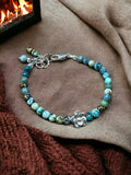 Turquoise and Sterling Silver Flower Bracelet.    $50
