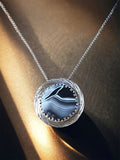 Tuxedo Agate sterling silver pendant and chain.   $75