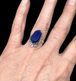 Lapis Lazuli Sterling silver RING SIZED TO ORDER.   $50