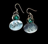 Green Kyanite Sterling Silver Earings.   $45