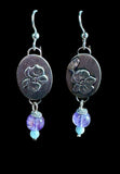 Lavender Amethyst Floral Sterling Silver Earrings     $30