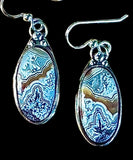 Crazy Lace Agate Sterling Silver Earrings     $50