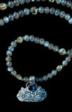 Pariba Kyanite Sterling Silver Pendant and Labradorite Necklace set.    $65