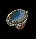 Botswana Agate Sterling Silver Ring.  $55