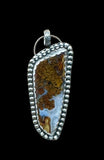 Moss agate sterling silver pendant   $70