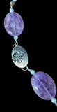 Lavender Amethyst Sterling Silver Floral necklace set.   $80