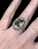 Scenic Agate Sterling Silver RING SIZED TO ORDER.     $50