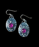 Ruby Sterling Silver Earrings $55