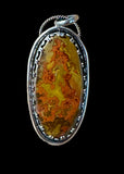 Moroccan Seam Agate Sterling Silver Pendant.  $75