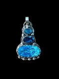 Shattuckite and Kyanite sterling Silver pendant.    $65