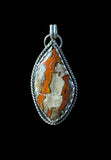 Moroccan Seam Agate sterling silver pendant .   $65