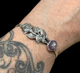 Reserved for Mrs Neff ♥️♥️♥️Pink Sapphire and Rose Sterling silver Cuff Bracelet.     $90