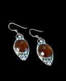 Hessonite Garnet Sterling Silver Earrings.    $45