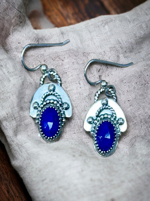 Lapis Lazuli Sterling Silver Earrings.  $45