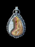 Crazy Lace Agate Sterling Silver Pendant.    $75