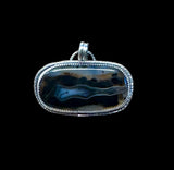 Montana Agate sterling Silver Pendant.     $80