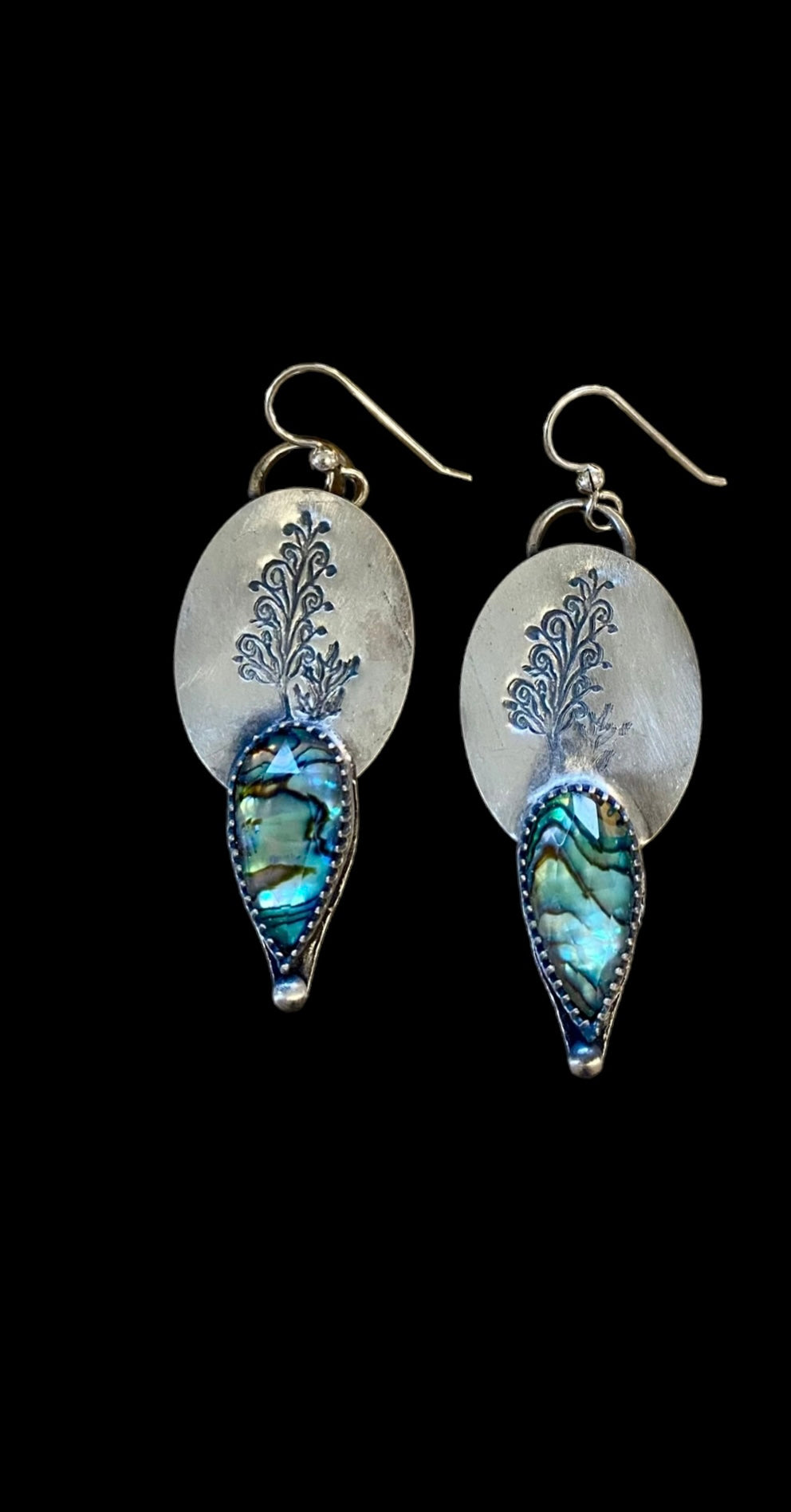 Abalone shell set, Abalone hot shell earrings, Abalone shell jewelry, Abalone shell silver jewelry, abalone silver necklace, Peruvian jewelry