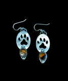 Montana Agate Bear Paw sterling silver earrings $50