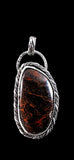 Fossilized Dinosaur Bone Sterling Silver Pendant  $85