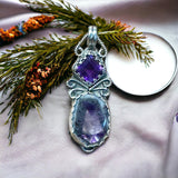 Trapiche Amethyst Sterling  Silver Pendant.   $65