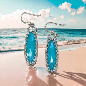 Amazonite sterling silver earrings $45