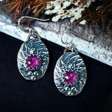 Ruby Sterling Silver Earrings $55