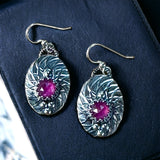 Ruby Sterling Silver Earrings $55