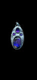 Purple Labradorite and Amethyst Sterling Silver Pendant.   $75