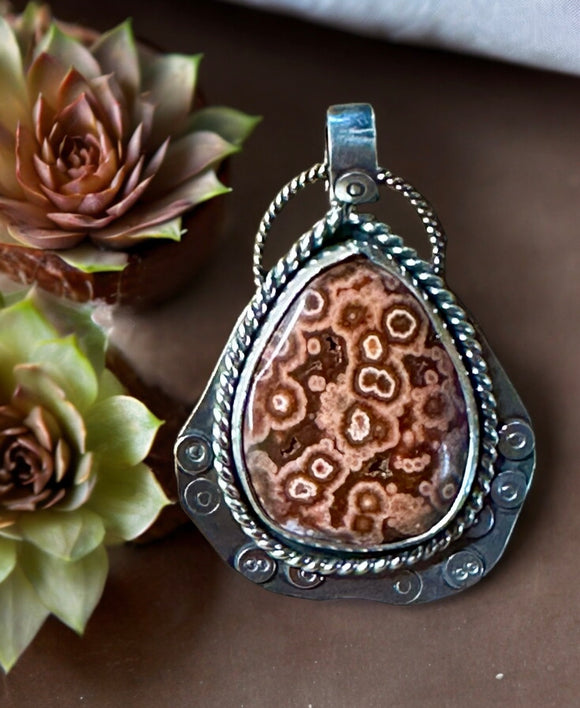 River Jasper Sterling Silver Pendant.    $75