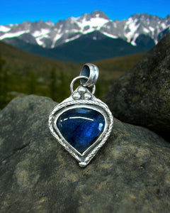 Labradorite Sterling Silver Pendant.   $50