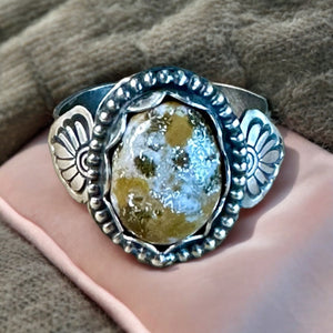 Ocean Jasper Sterling Silver Ring SIZED TO ORDER.    $55