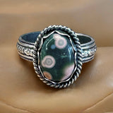 Ocean Jasper Sterling Silver Ring SIZED TO ORDER.  $55