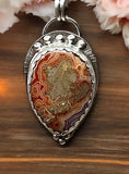 Dry Head Agate Sterling Silver Pendant.    $75