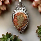 Dry Head Agate Sterling Silver Pendant.    $75